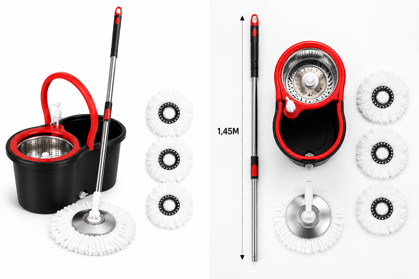 Mopa Giratoria con Balde — Set Completo
