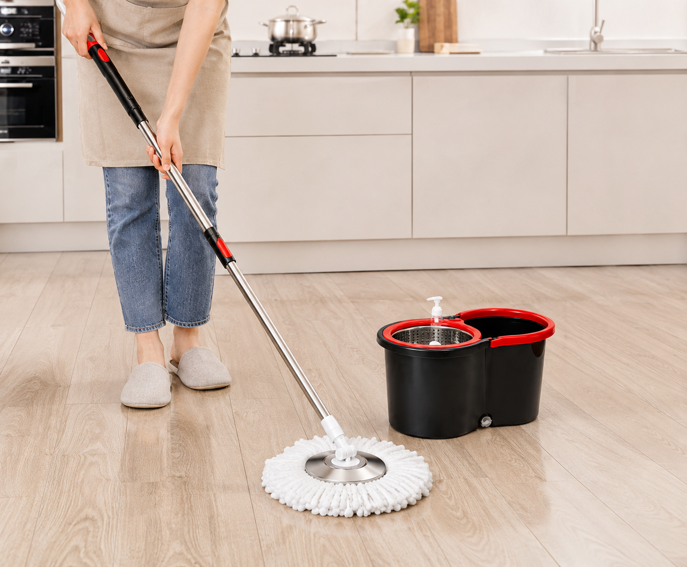 Mopa Giratoria con Balde — Set Completo